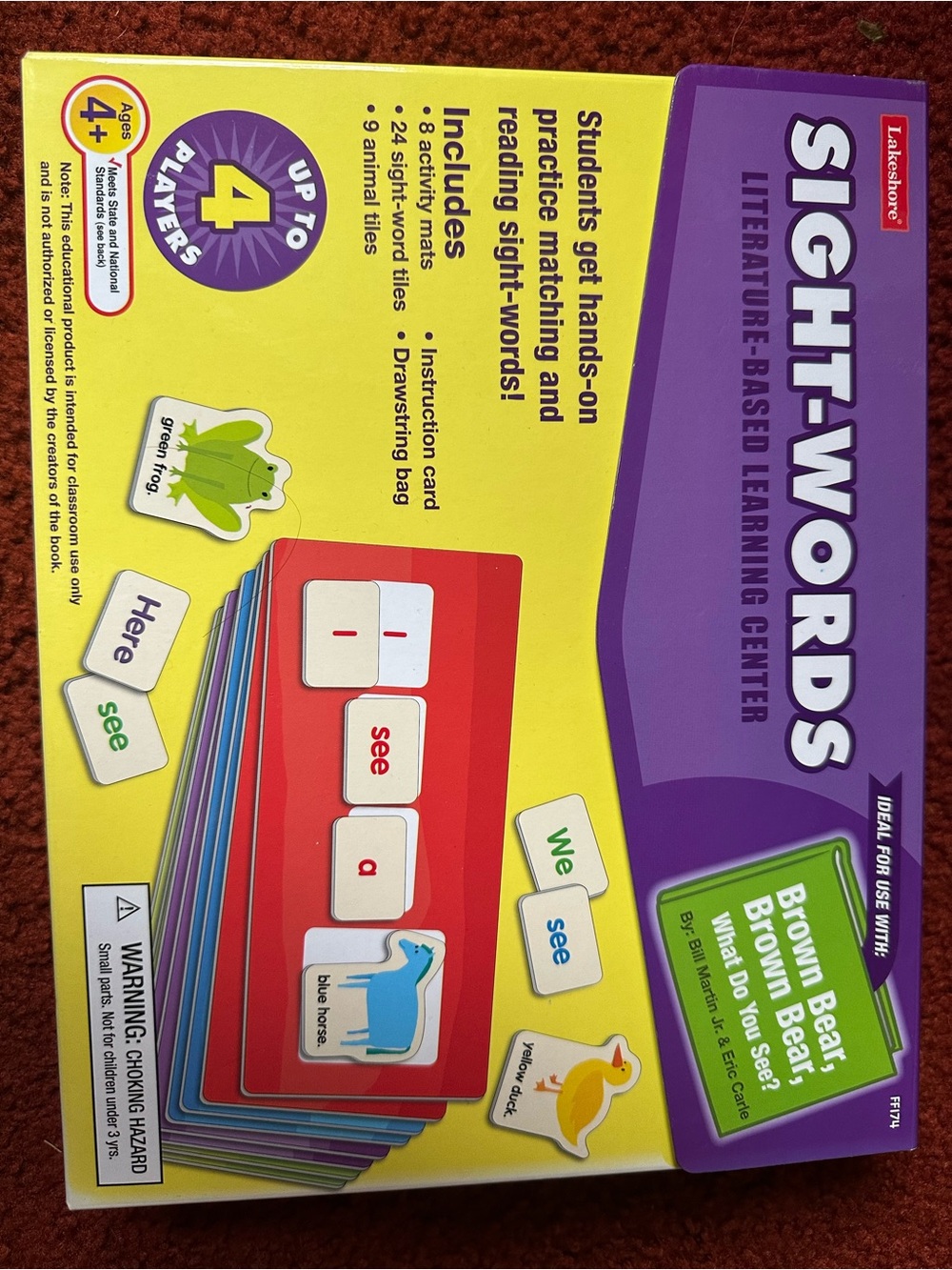 Lakeshore Sight-Words Literature-Based Learning Center - Purple/Yellow